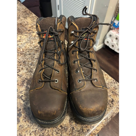 thorogood Other - Thorogood Mens Steel Toe Leather Work Boots Brown Lace Up 804-4638 10W